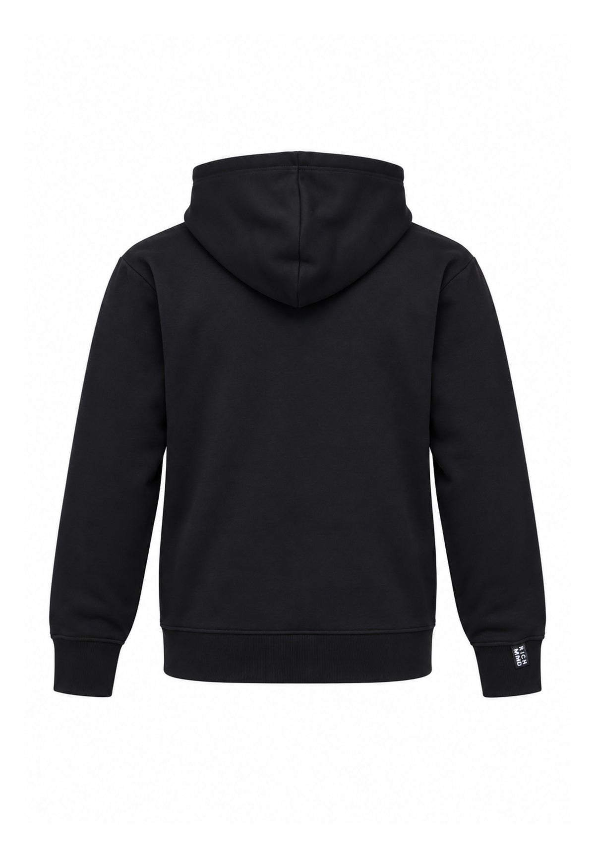 John Richmond felpa NERA CON CAPPUCCIO E MINI LOGO Uomo uma26029fe.ne_