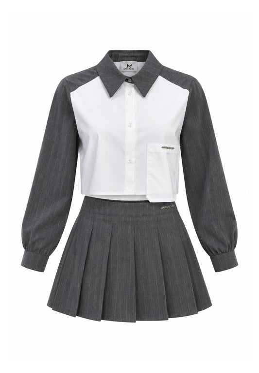 MARC ELLIS COMPLETO GRIGIO CON CAMICIA E GONNA Bambine e ragazze jmjsh03863.grig_