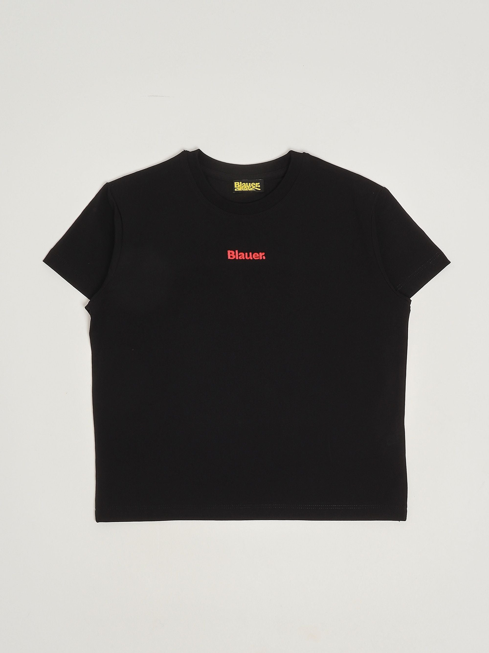 Blauer T-shirt bambino in cotone stretch