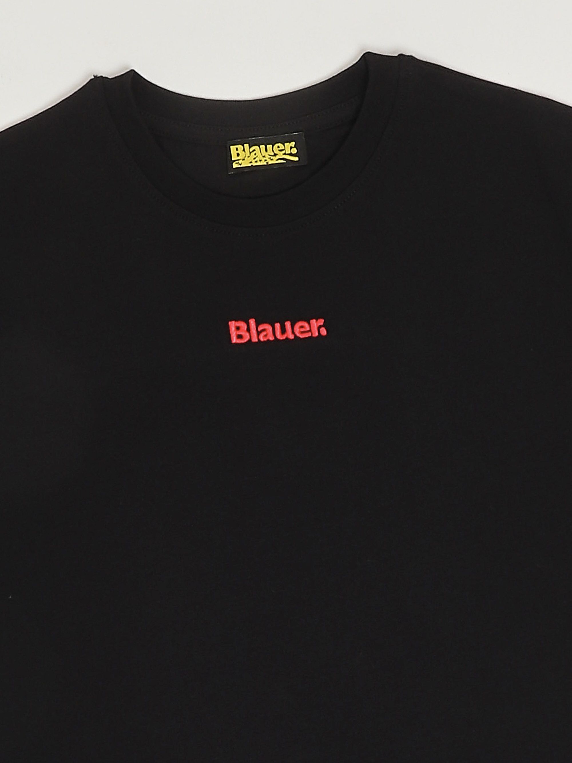 Blauer T-shirt bambino in cotone stretch