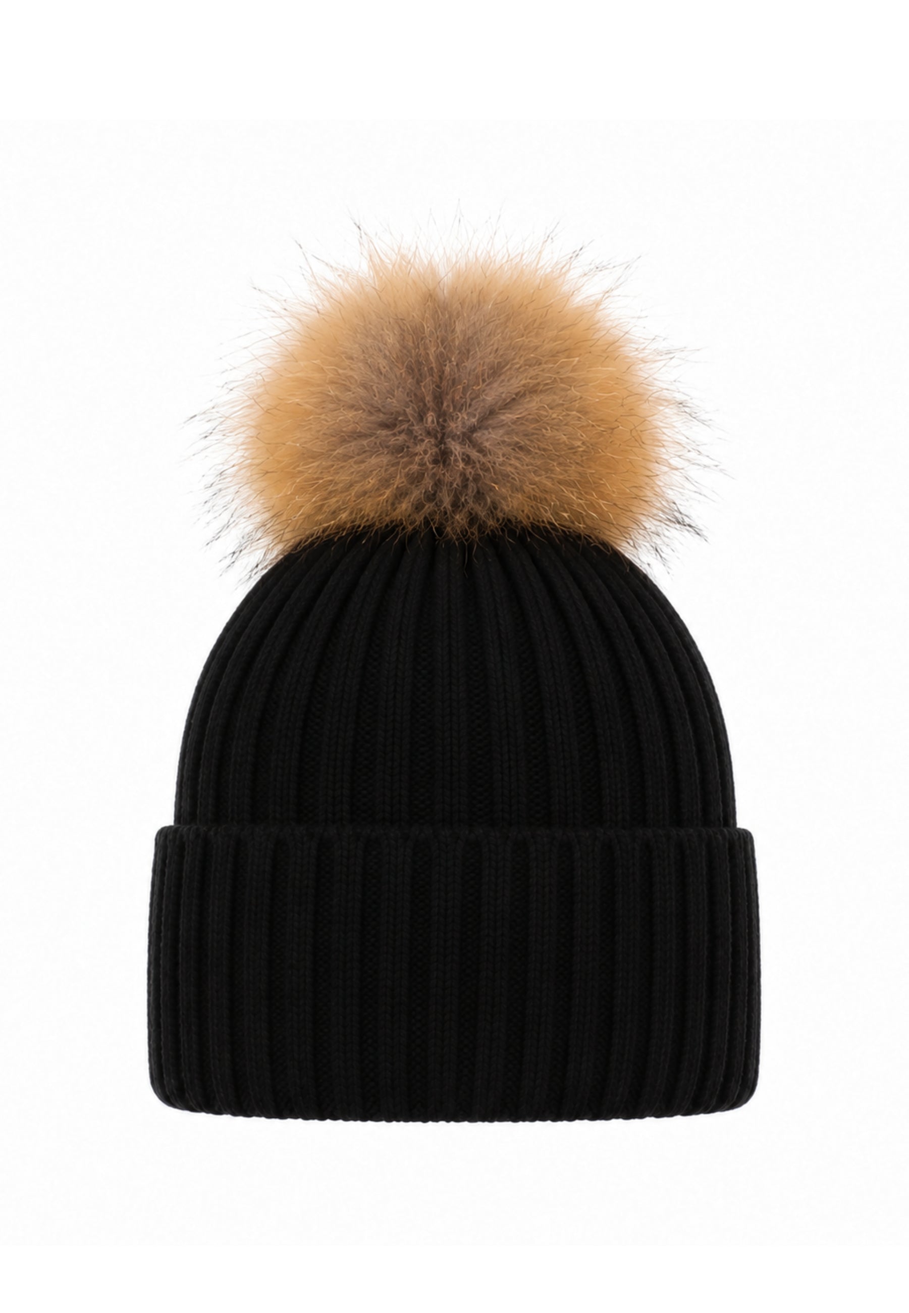 REFRIGIWEAR CAPPELLO nero IN LANA CON POMPOM E LOGO Donna snowflake hat.ne_
