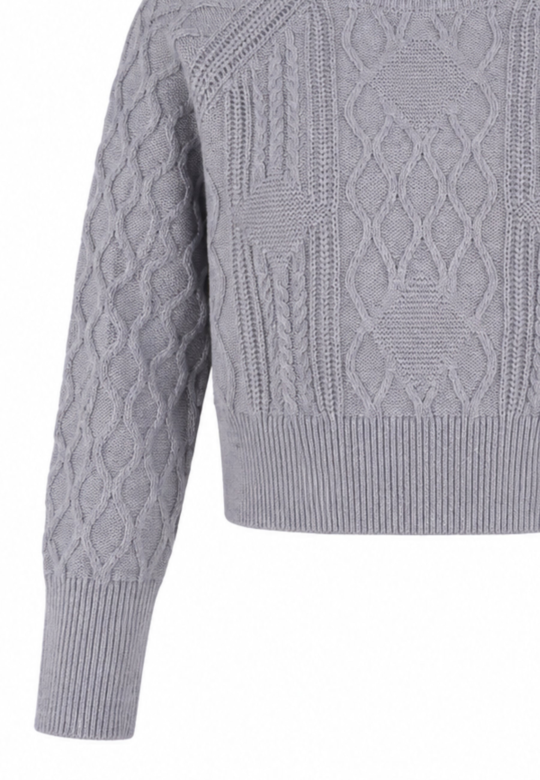 Roy Roger's magliONE GRIGIO CROP CON TRECCIE 3D Bambini e ragazzi RH157/00.GRIG_