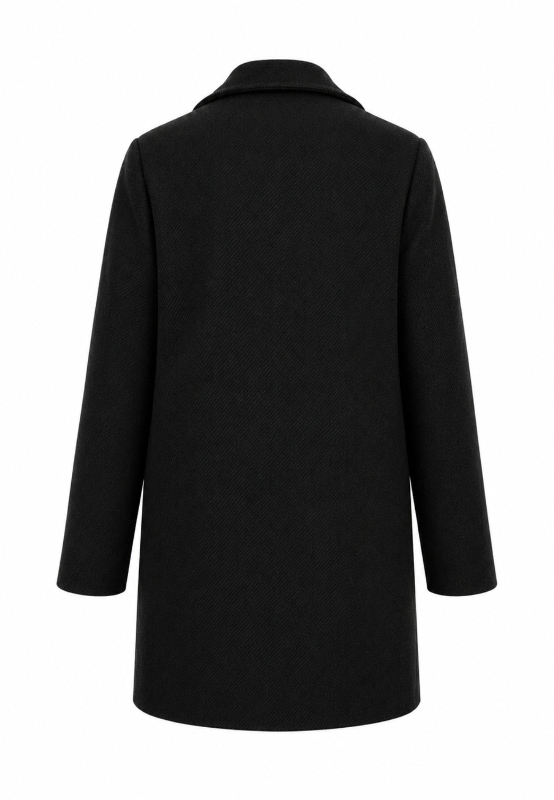 MON SAURIRE cappotto nero CON LAPEL E DOPPIO BOTTONE Bambine e ragazze m1430j.ne_