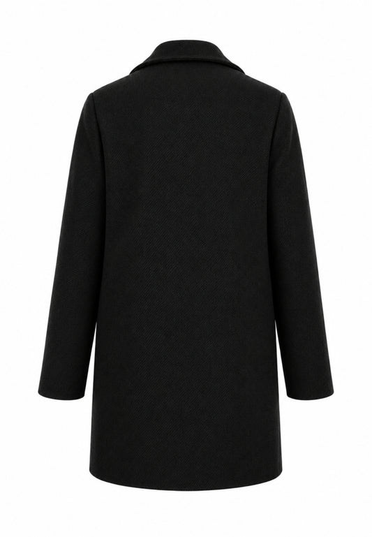 MON SAURIRE cappotto nero CON LAPEL E DOPPIO BOTTONE Bambine e ragazze m1430j.ne_