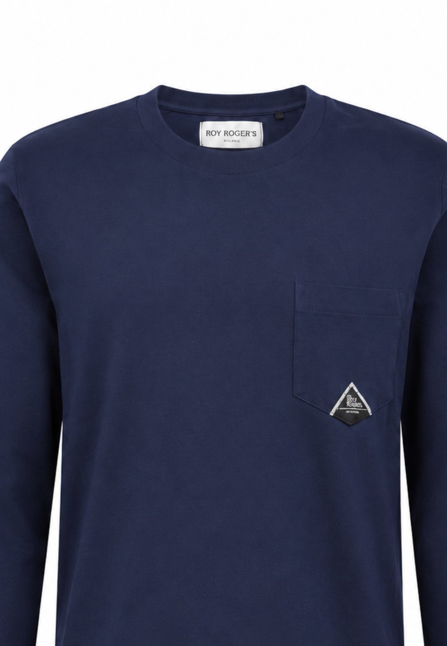 Roy Roger's tshirt BLU A MANICHE LUNGHE CON TASCHINO Bambini e ragazzi rz488/00.blu_