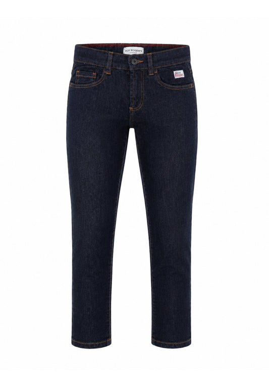 Roy Roger's jeans BLU SCURO IN DENIM A SIGARETTA SLIM FIT Bambini e ragazzi rh142/00.denim_