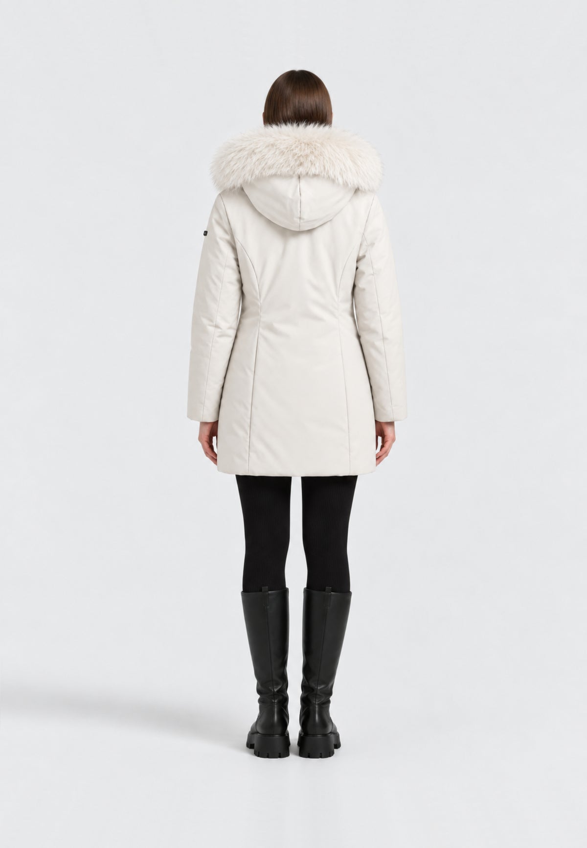 REFRIGIWEAR GIUBBOTTO AVORIO CON PELLICCIA NEL CAPPUCCIO Donna LADY TECH/1 FUR JACKET.AVORI_
