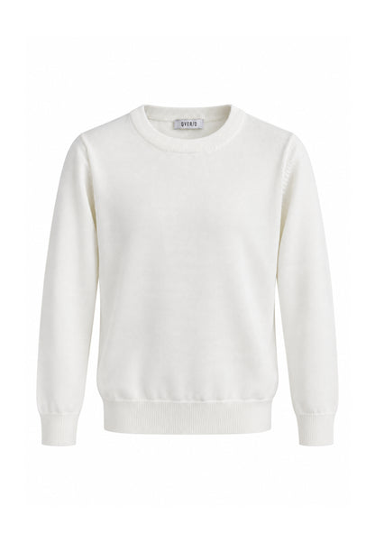 OVERD MAGLIONE BIANCO IN LANA RASATA Bambini e ragazzi OK105SMG.BIA_