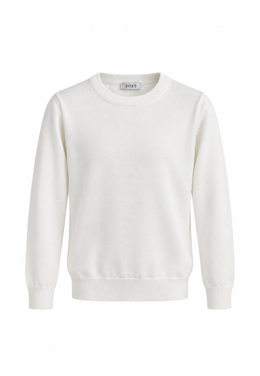 OVERD MAGLIONE BIANCO IN LANA RASATA Bambini e ragazzi OK105SMG.BIA_