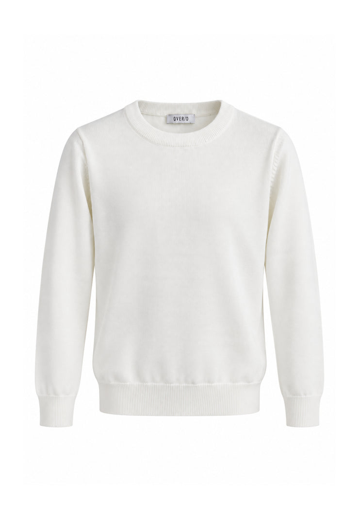 OVERD MAGLIONE BIANCO IN LANA RASATA Bambini e ragazzi OK105SMG.BIA_