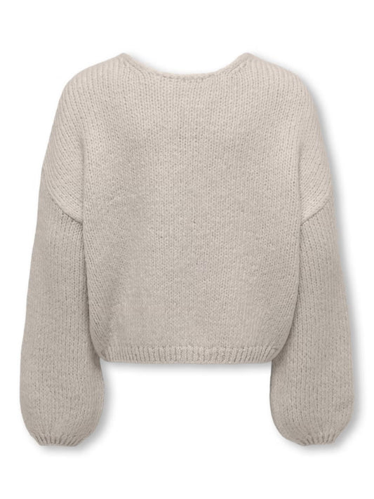 ONLY KIDS maglia grigia scollo a v rasata Bambine e ragazze 15368180.GRIG_