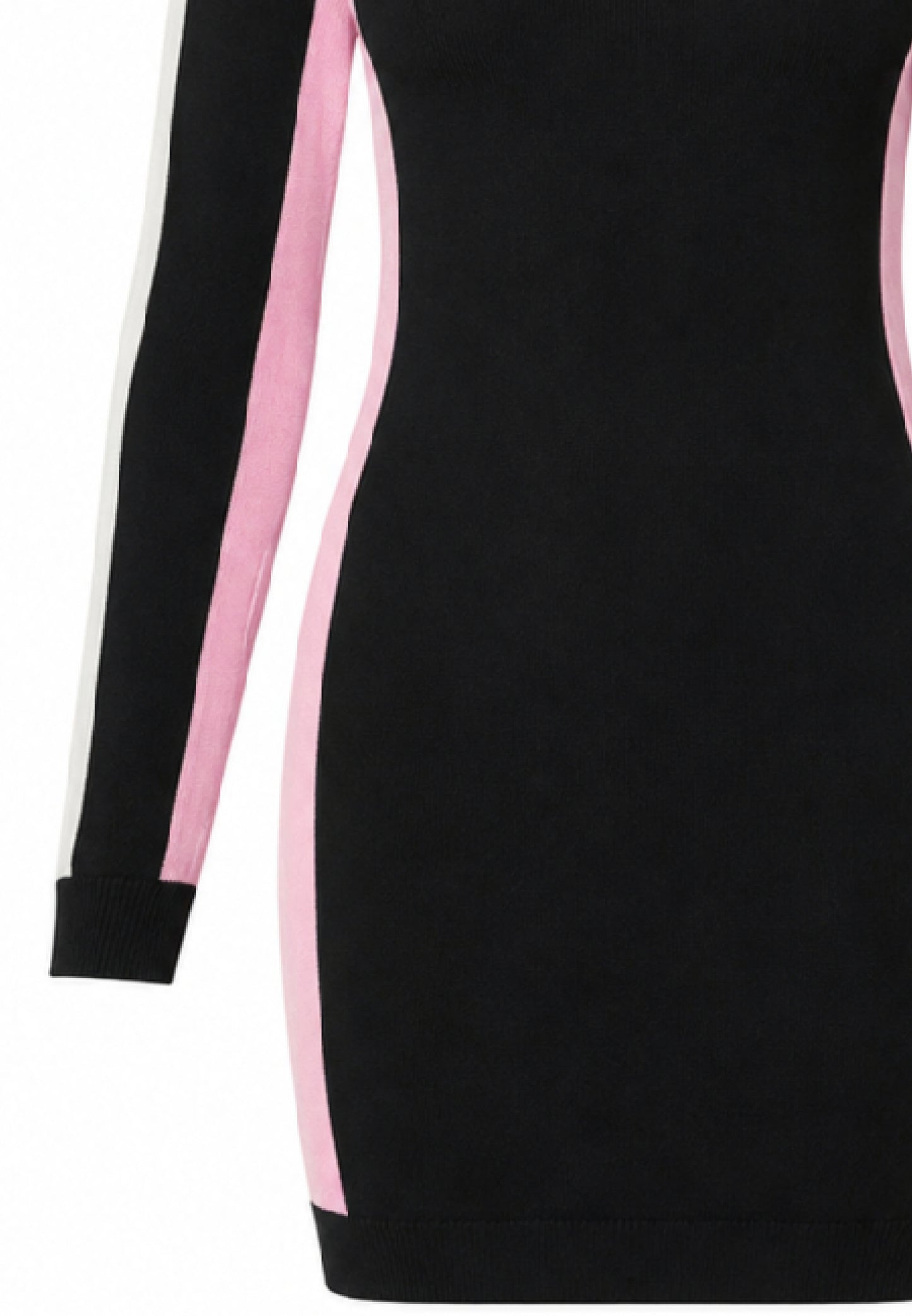 MARC ELLIS ABITO NERO SLIM CON DETTAGLI BIANCHI E ROSA E LOGO RICAMATO CENTRALE Bambine e ragazze JMJDR03554.NE_
