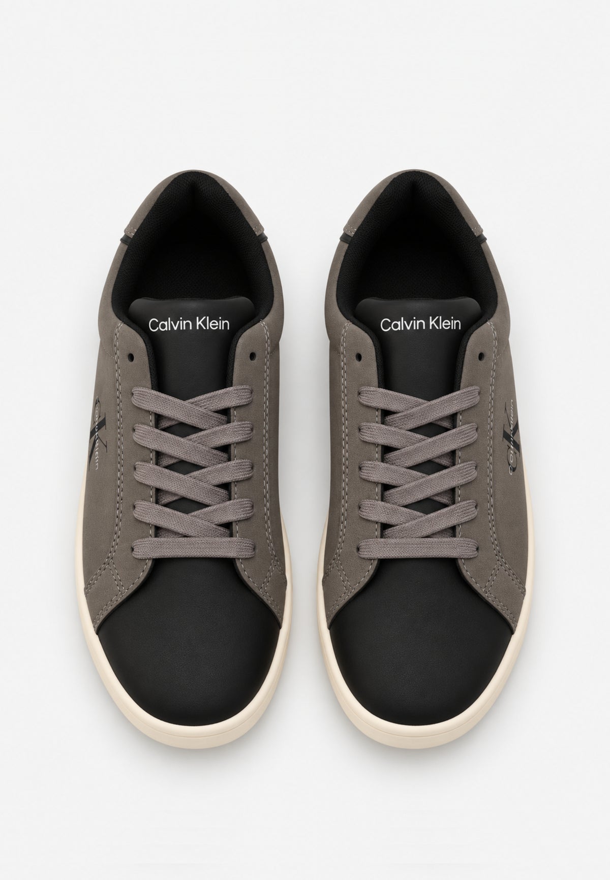 CALVIN KLEIN SCARPA SNEAKER NERA E GRIGIA CON LACCI Bambini e ragazzi 223-V3X9-83448-1592X791.NE_