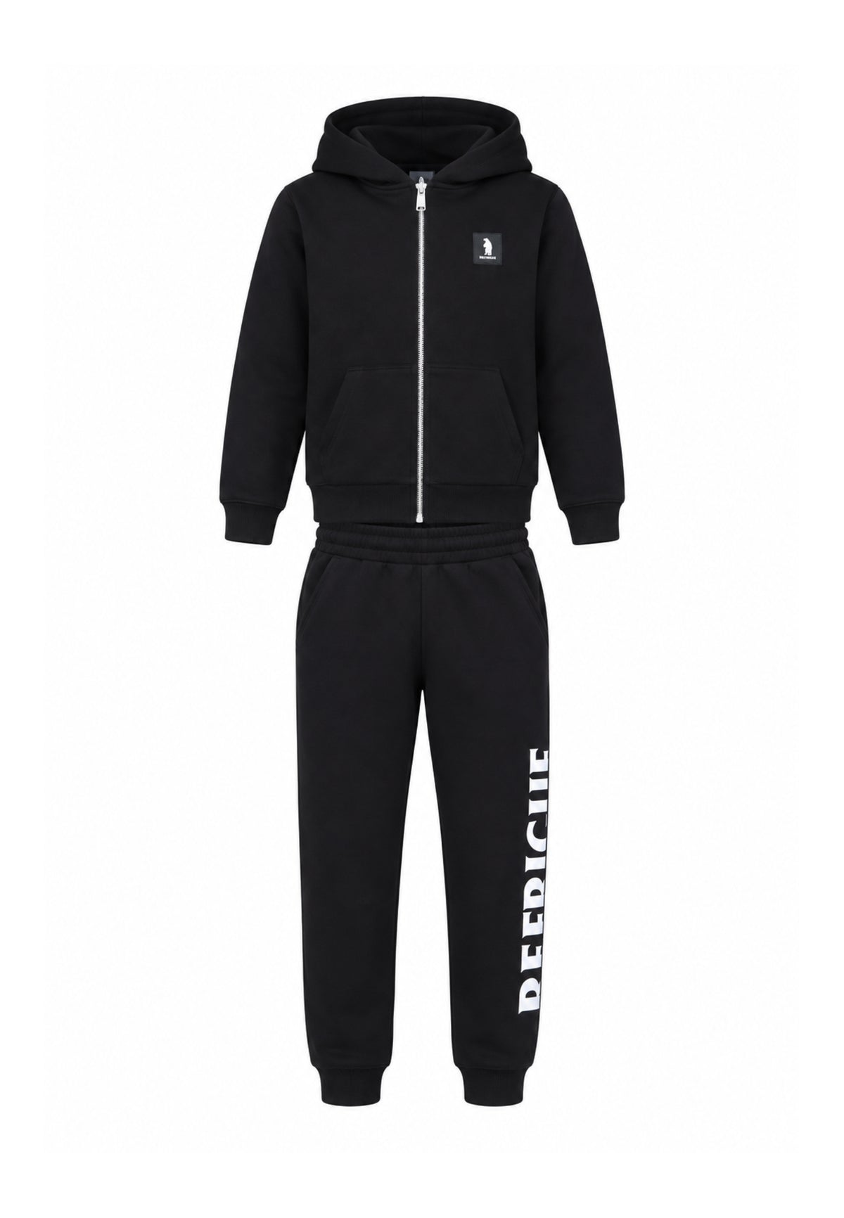 Refrigue FELPA NERA CON ZIP E CAPPUCCIO Bambini e ragazzi 2831T00076.NE_
