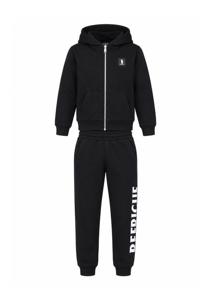 Refrigue FELPA NERA CON ZIP E CAPPUCCIO Bambini e ragazzi 2831T00076.NE_