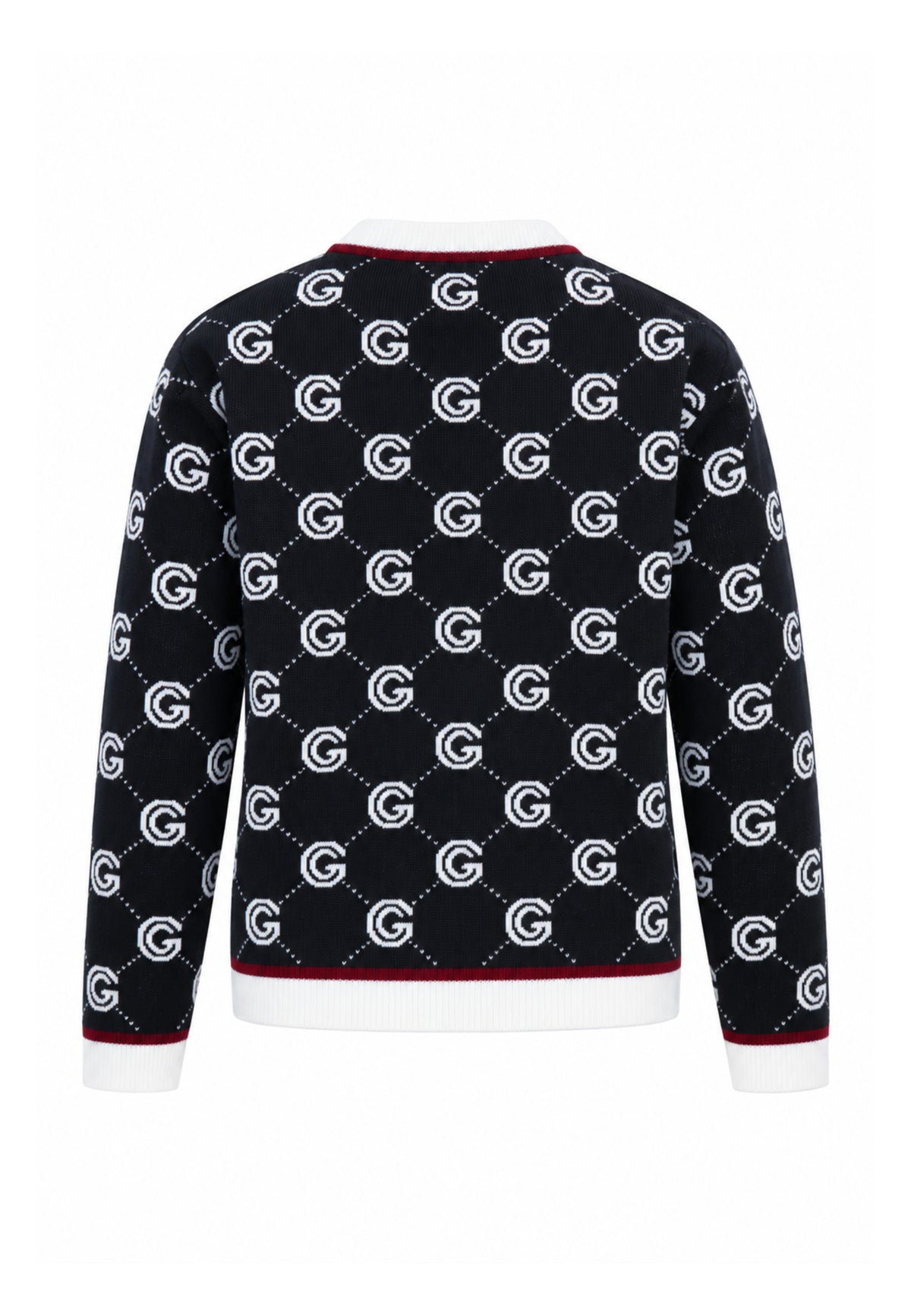 Gabriella Gucci CARDIGAN IN MAGLIA CON LOGO ALL OVER Bambine e ragazze GK340.NE_