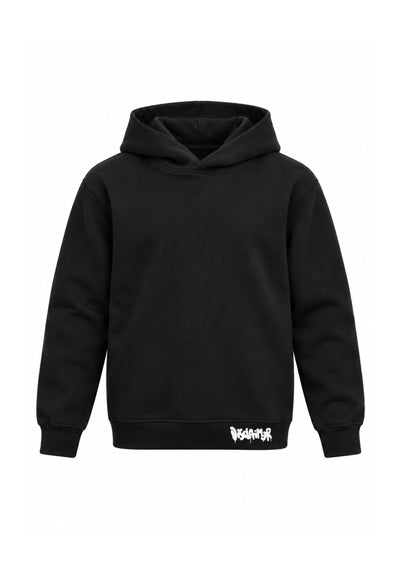 Disclaimer FELPA NERO CON CAPPUCCIO E MINI LOGO CINTURA Bambini e ragazzi 26IDK59108.NE_