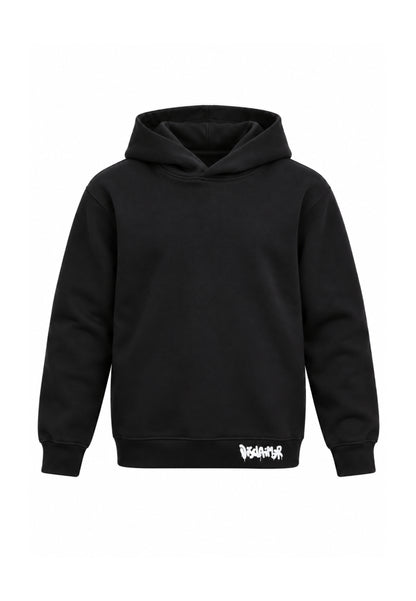 Disclaimer FELPA NERO CON CAPPUCCIO E MINI LOGO CINTURA Bambini e ragazzi 26IDK59108.NE_