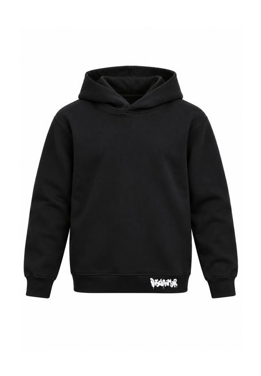 Disclaimer FELPA NERO CON CAPPUCCIO E MINI LOGO CINTURA Bambini e ragazzi 26IDK59108.NE_