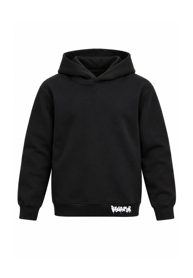 Disclaimer FELPA NERO CON CAPPUCCIO E MINI LOGO CINTURA Bambini e ragazzi 26IDK59108.NE_