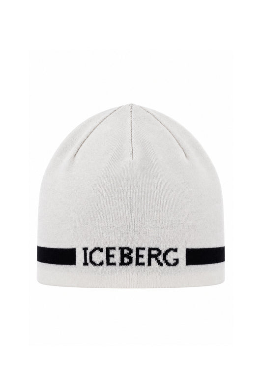 ICEBERGS CAPPELLO PANNA CON FASCIA E LOGO NERI Bambini e ragazzi CAICE7300J.PANNA_