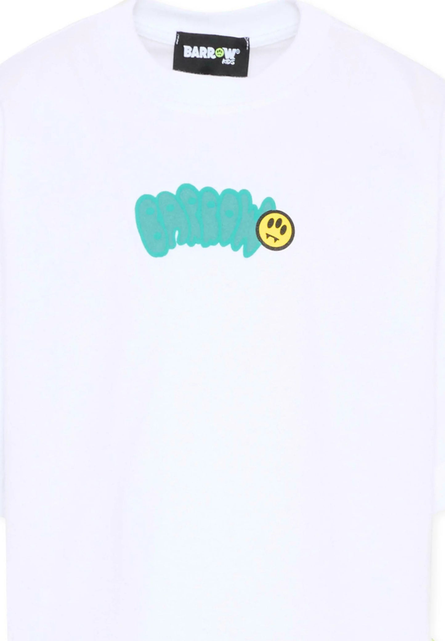 BARROW TSHIRT BIANCA A MANICHE CORTE CON LOGO SMILE Bambini e ragazzi S6BKJUTH007_