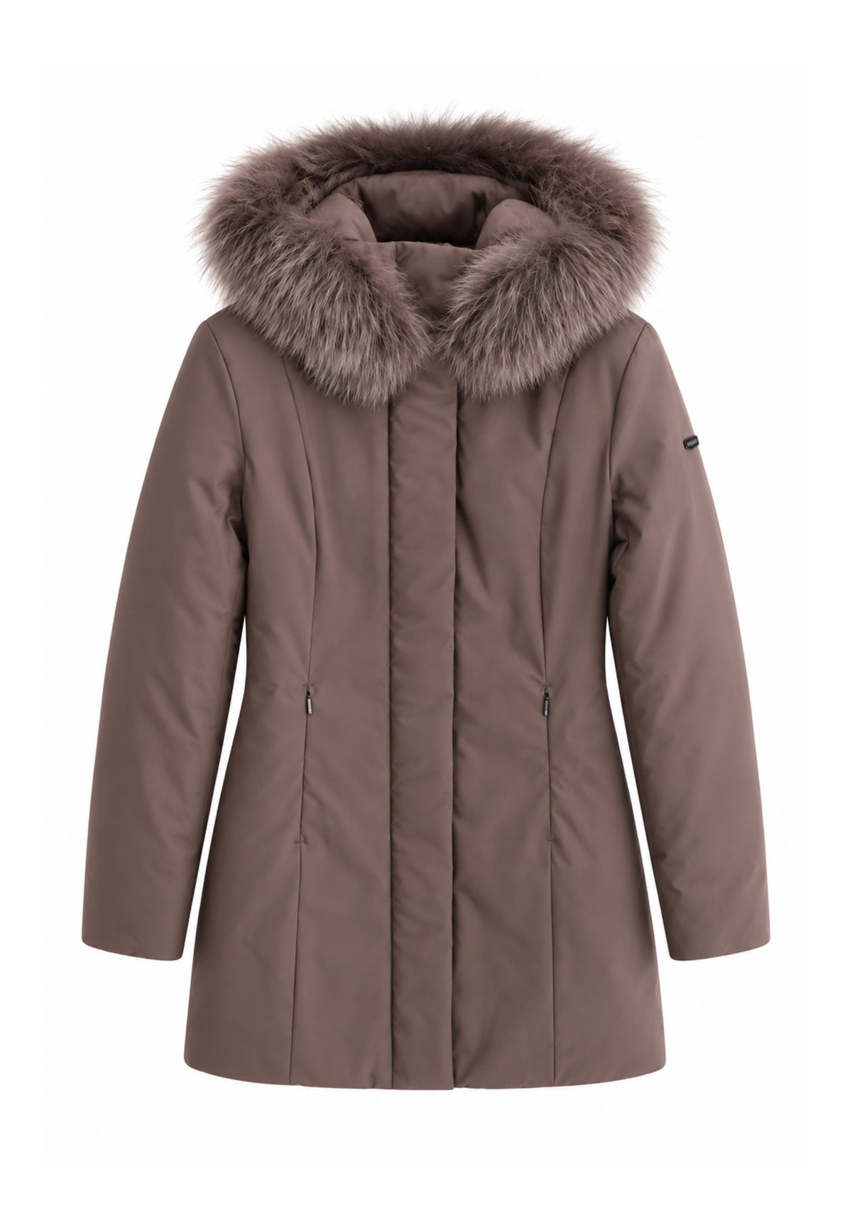 REFRIGIWEAR GIUBBOTTO MARRONE CON PELLICCIA NEL CAPPUCCIO Donna LADY TECH/1 FUR JACKET.MARRO