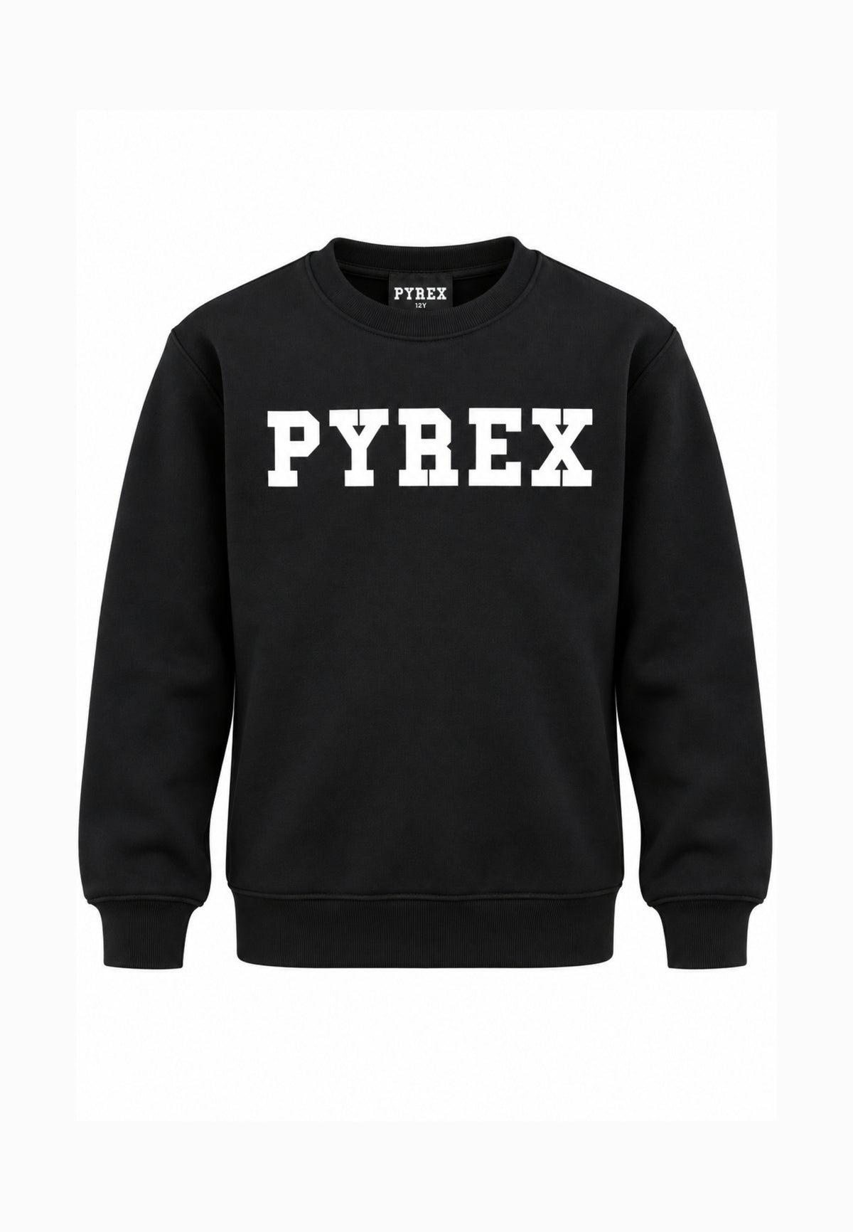 Pyrex TUTA NERA CON FELPA A GIROCOLLO E MAXI LOGO Bambini e ragazzi 26IPK46204.NE_