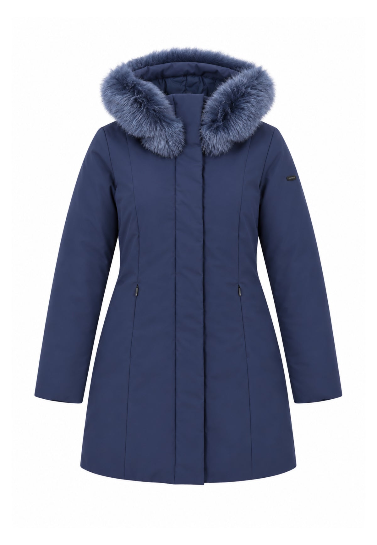 REFRIGIWEAR GIUBBOTTO BLU CON CAPPUCCIO E PELLICCIA Donna LADY TECH FUR JACKET.BLU_