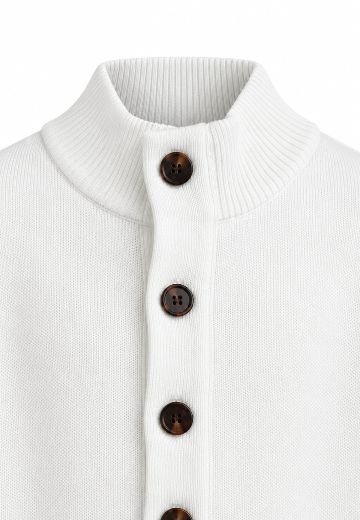 OVERD CARDIGAN PANNA A COLLO ALTO CON BOTTONI CENTRALI Bambini e ragazzi OK261812SMG.PANNA_