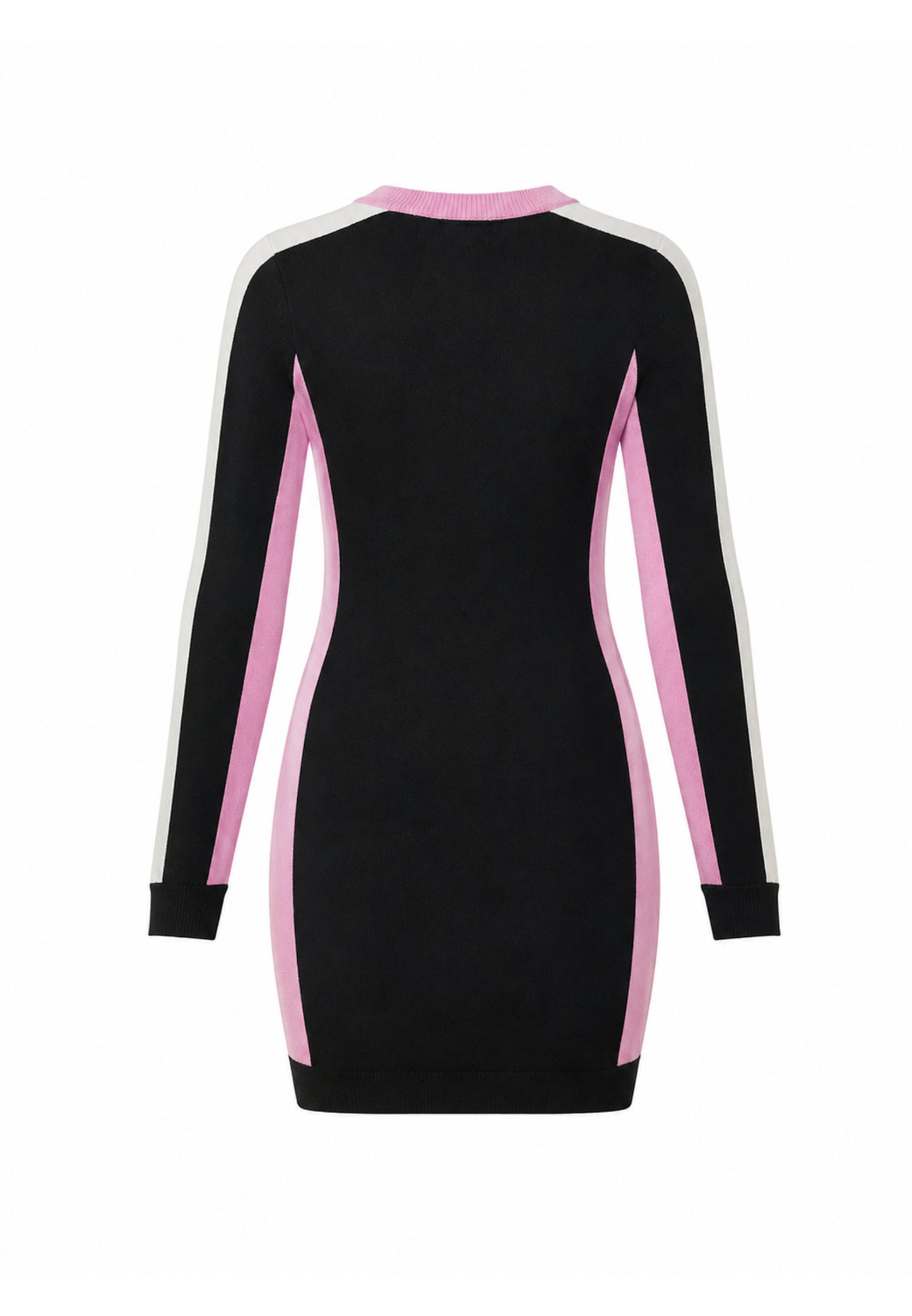 MARC ELLIS ABITO NERO SLIM CON DETTAGLI BIANCHI E ROSA E LOGO RICAMATO CENTRALE Bambine e ragazze JMJDR03554.NE_