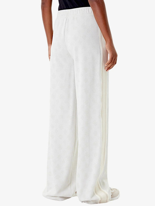 Guess pantalone bianco donna logo all over