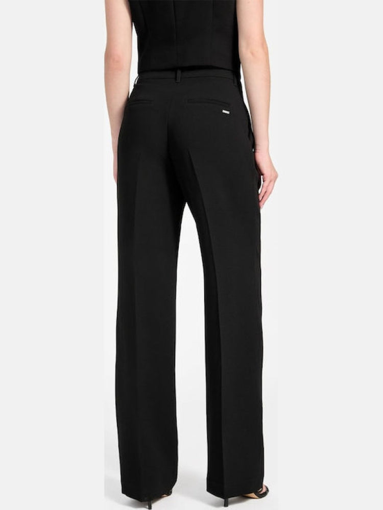 Guess pantalone nero donna classico mini logo sul retro retro