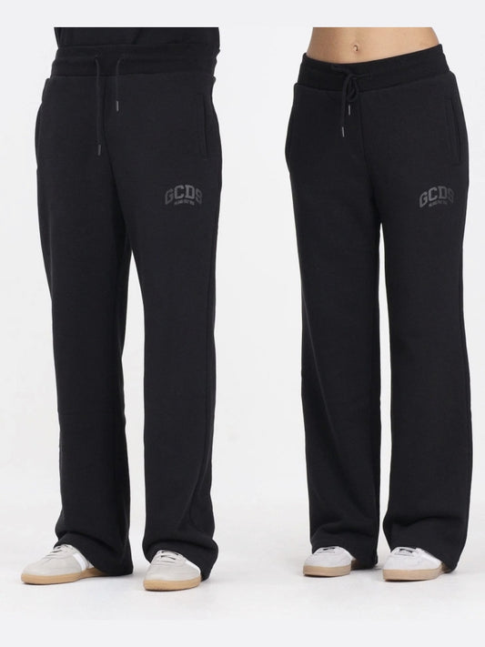 Gcds pantalone nero uomo unisex