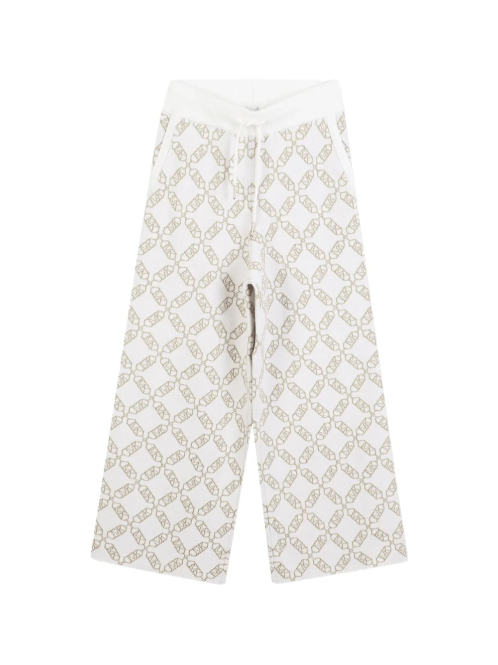 Pantaloni sportivi per bambina Michael Kors Kids bianchi con monogramma