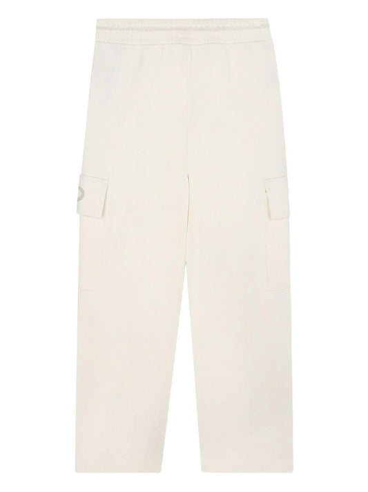 Pantaloni sportivi per bambina Michael Kors Kids bianchi con tasche cargo