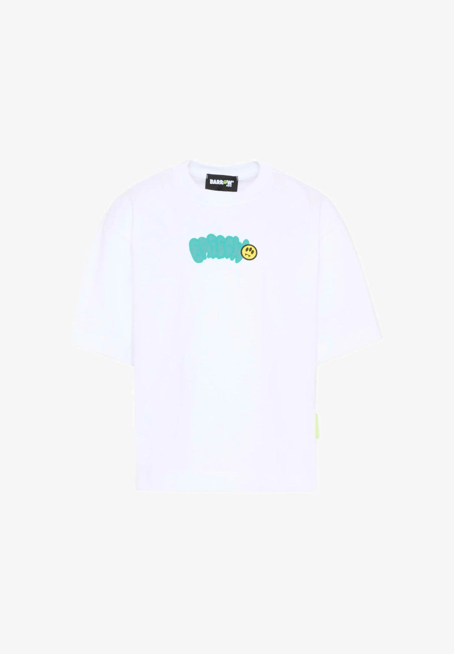 BARROW TSHIRT BIANCA A MANICHE CORTE CON LOGO SMILE Bambini e ragazzi S6BKJUTH007_
