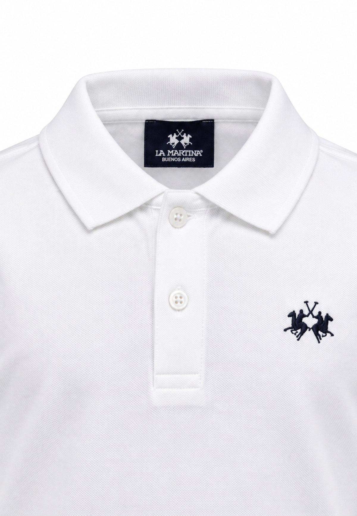 LA MARTINA polo panna ricamo logo piccolo Bambini e ragazzi mab0357.panna_