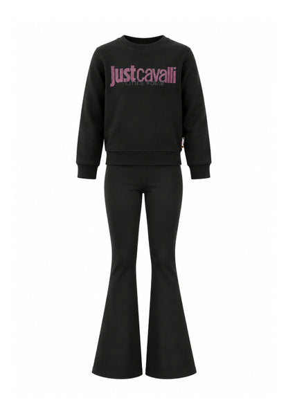 JUST CAVALLI completo nero con felpa e leggings Bambine e ragazze jga26174fe.ne_