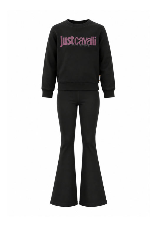 JUST CAVALLI completo nero con felpa e leggings Bambine e ragazze jga26174fe.ne_