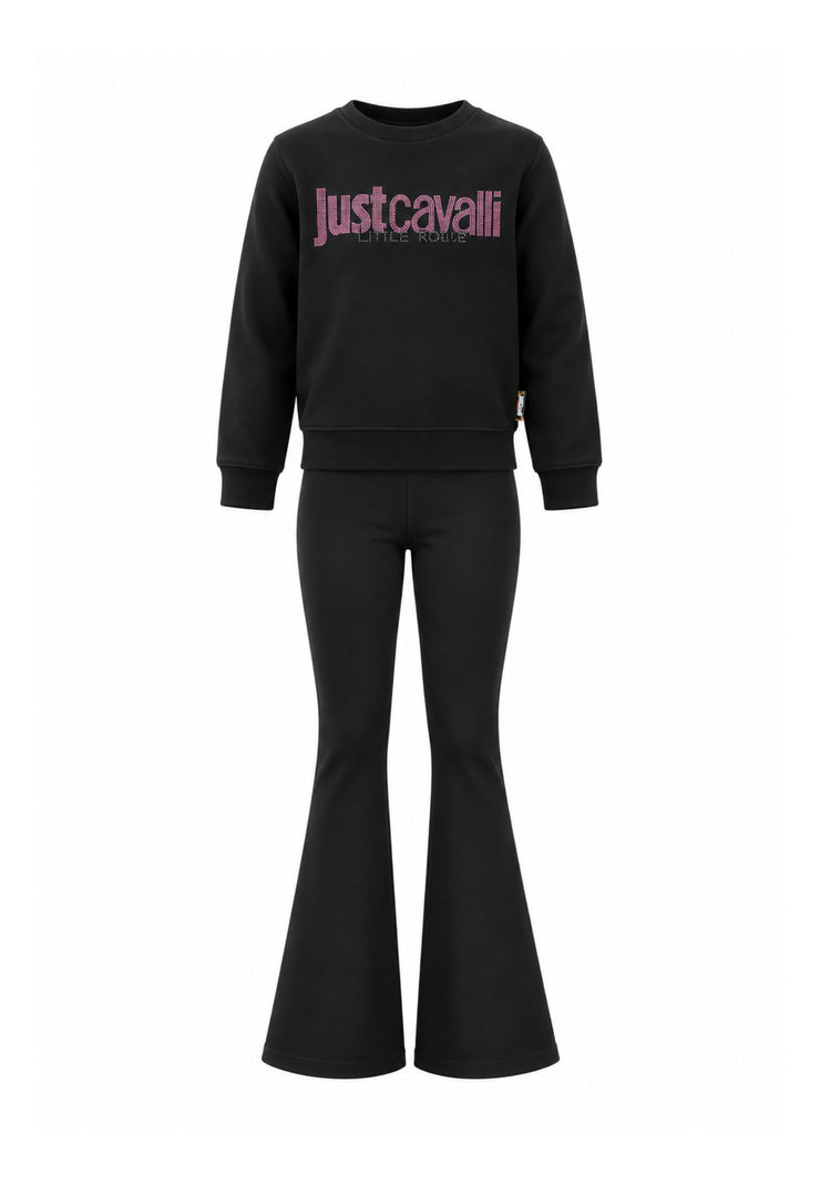 JUST CAVALLI completo nero con felpa e leggings Bambine e ragazze jga26174fe.ne_