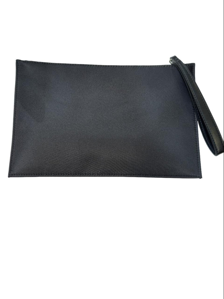 Gcds pochette nera uomo in nylon logo a contrasto