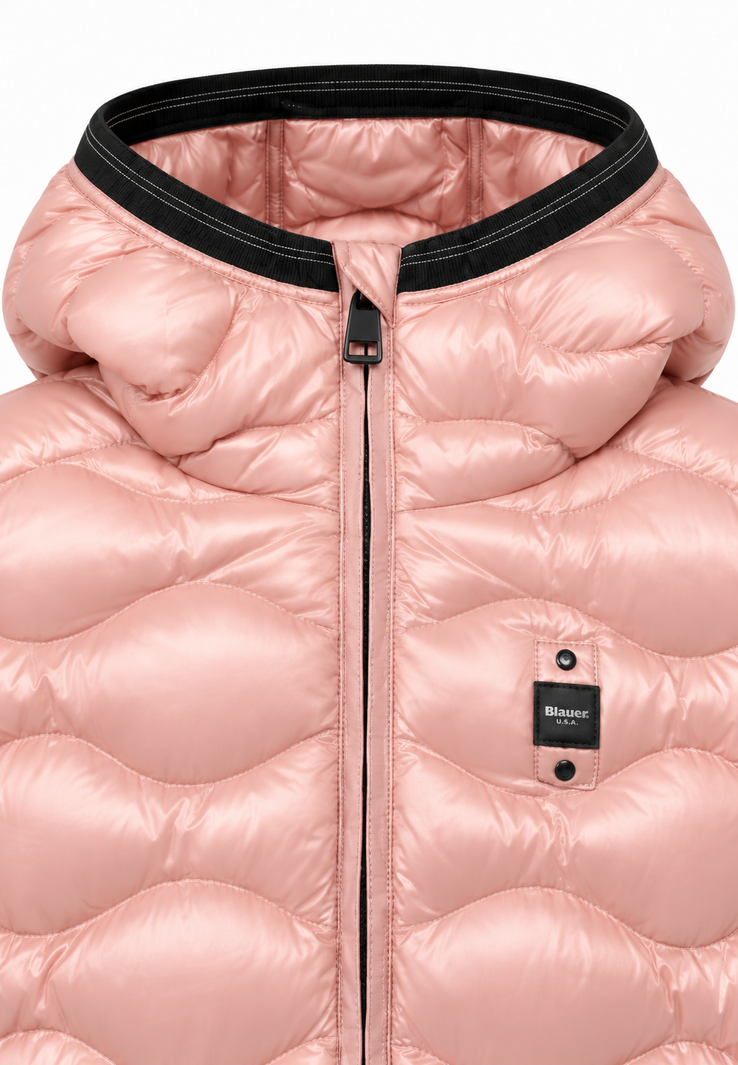 Blauer Piumino Rosa Cipria con Cappuccio Bambina