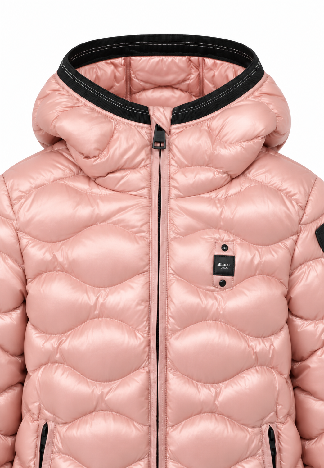 Blauer Piumino Rosa Cipria con Cappuccio Bambina