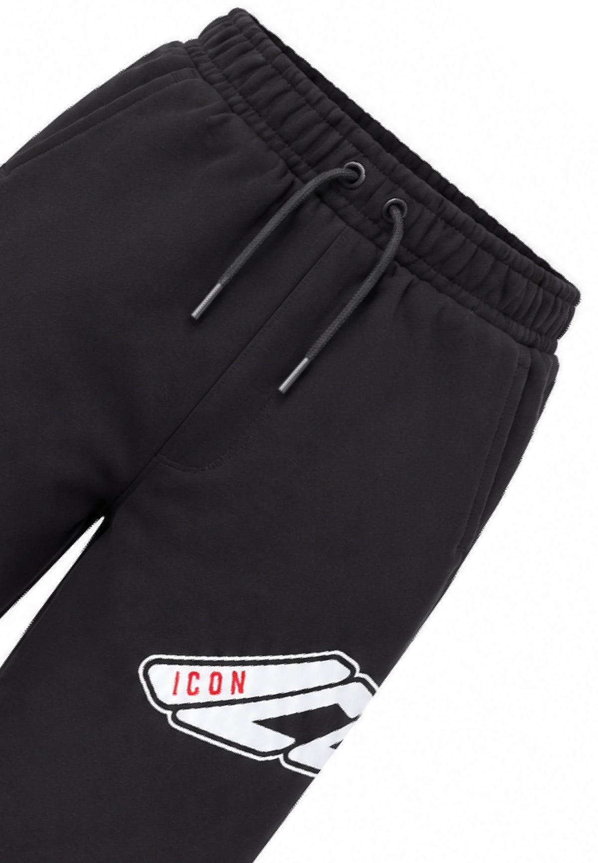 ICON pantalone NERO D tuta con logo street bianco Bambini e ragazzi ibs001527.ne_