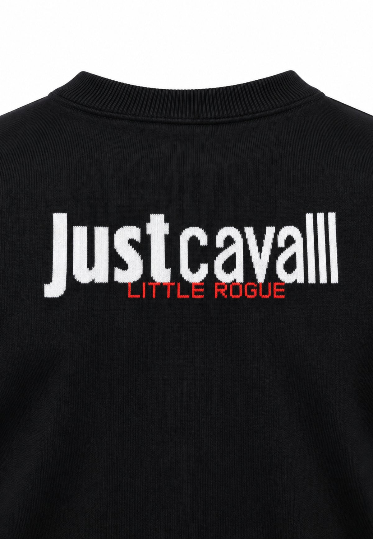 JUST CAVALLI MAGLIONCINO NERO CON LOGO DAVANTI GRANDE Bambini e ragazzi JBA26013MA.NE_