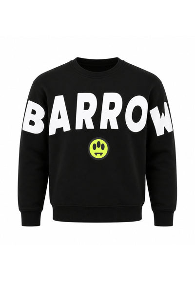 BARROW FELPA NERA GIROCOLLO CON MAXI SCRITTA Bambini e ragazzi F6BKJUSW016.NE_