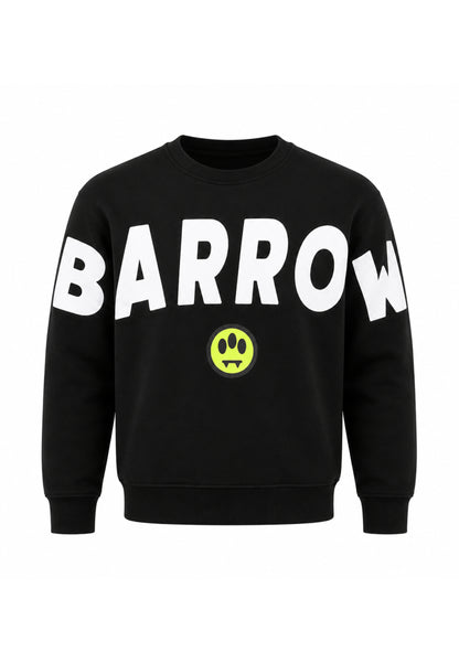 BARROW FELPA NERA GIROCOLLO CON MAXI SCRITTA Bambini e ragazzi F6BKJUSW016.NE_