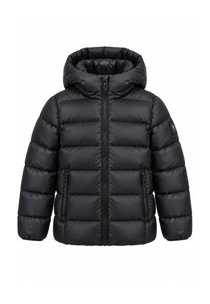 Refrigue giubbotto NERO bomber con cappuccio Bambine e ragazze 2841o00066.ne_