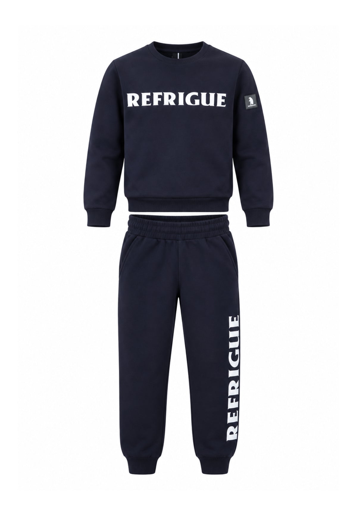 Refrigue TUTA BLU GIROCOLLO CON MAXI LOGO Bambini e ragazzi 2831T00075.BLU_